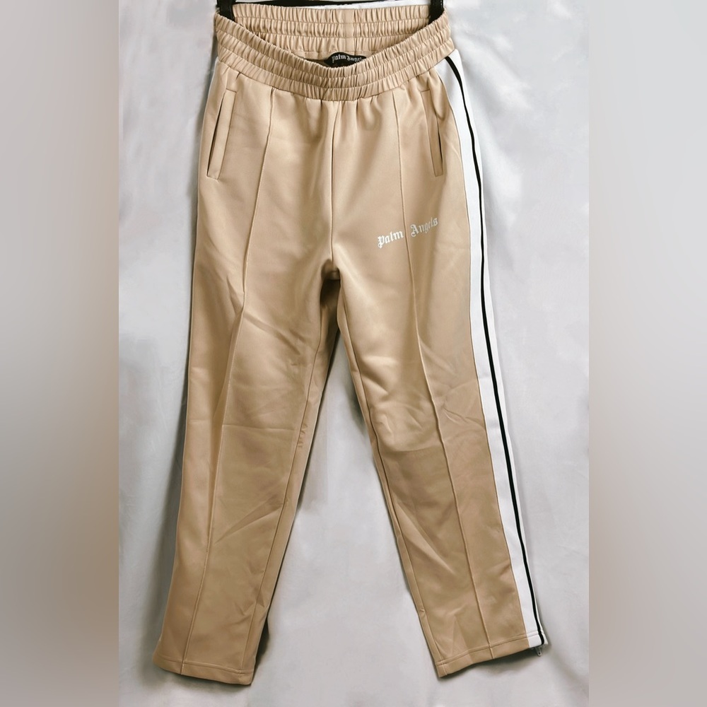 Men’s Palm Angels Beige Classic Track Pants